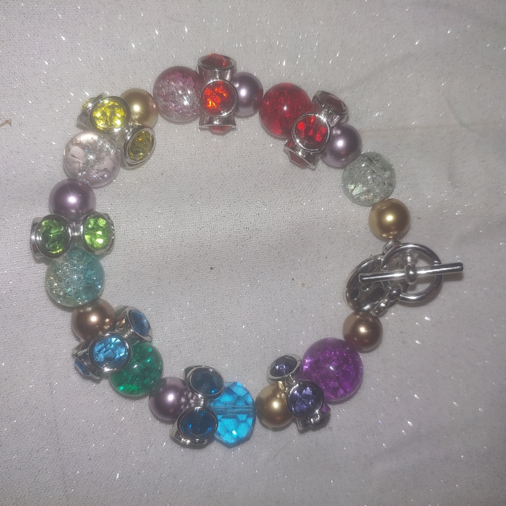 stone and crystal chakra bracelet